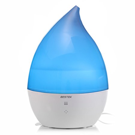 BESTEK 4.0L Ultrasonic Cool Mist Humidifier With Aromatherapy Essential Oil Diffuser, Unique Touch Control, Ultra-Silent , Replaceable Filter, Auto Shut-off , 7 Adjustable LED Night Lights Function