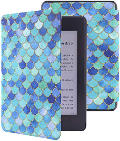 Vimorco Kindle Paperwhite Case 2018 Release for 10th Generation, Premium Lightweight Pu Leather with Auto Sleep/Wake for Amazon Kindle Paperwhite E-Reader, Fish Scales