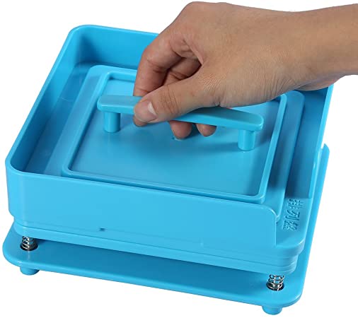 Empty Powder Holder, Plastic 100Holes 1# Capsule Powder Filler Plate Manual Spreader Filling Machine Tool Storage Holder Organizer Tray (Blue)