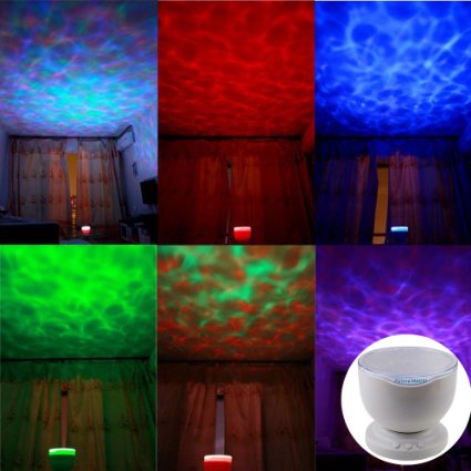 Ocean Lamp , Koiiko® Multicolor Aurora Master Romantic Fantastic Star Relax Night Projector Light with Soothing Relaxing Music Mini Speaker , Automatic Sleep and Auto Shut Down After 1 Hour