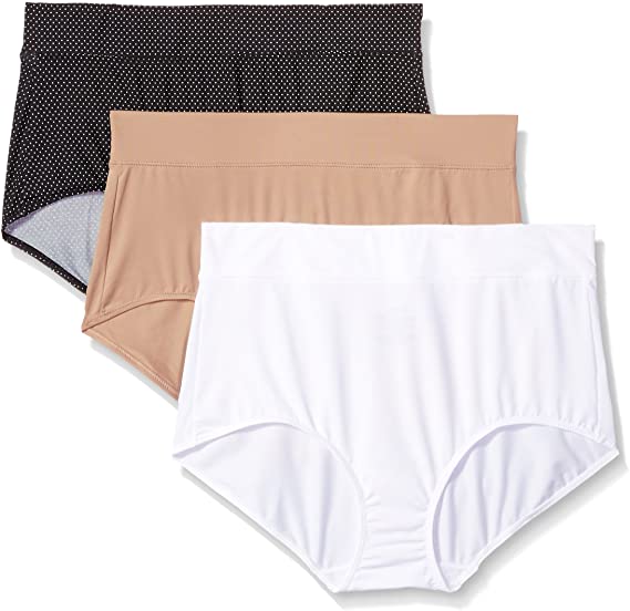 Warner's Women's Blissful Benefits No Muffin Top 3 Pack Brief Panty