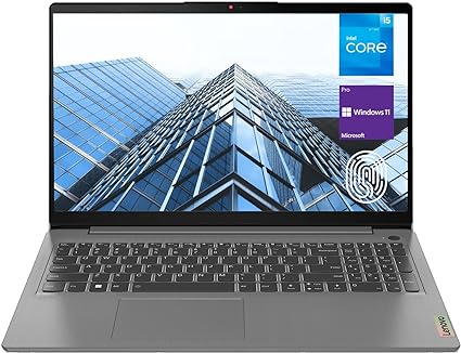 Lenovo IdeaPad 3 Laptop, 15.6" FHD Display, 12th Gen Intel Core i5-1235U Processor, 16GB RAM, 512GB SSD, Backlit KB, FP Reader, SD Card Reader, Webcam, Wi-Fi 6, Windows 11 Pro