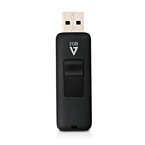 V7 2GB USB 2.0 Flash Drive with Retractable USB connector - VF22GAR-3N