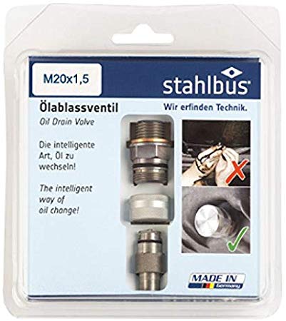 Stahlbus Oil Drain Valve Plug M20x1.5x12mm Steel M20 x 1.5 x 12mm
