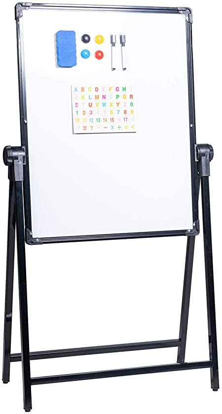 BuyHive Magnetic Kids Whiteboard Easel Dry Erase Board Drawing White Board Double Sided Office School Use