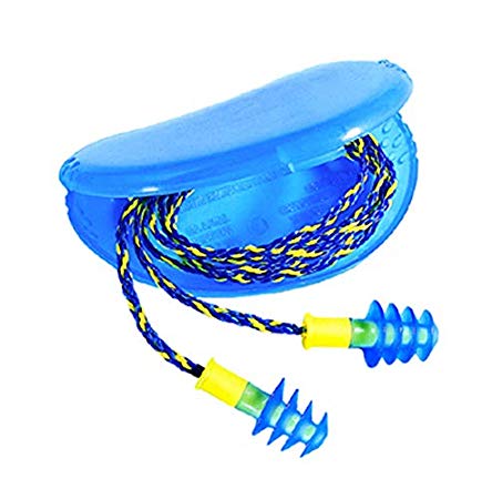 RTS-FUS30-HP Fusion Multiple-Use Earplugs, Regular, 27NRR, Corded, Blue/White - Includes 10 Pairs of earplugs.
