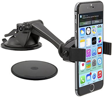 Arkon Windshield or Dash Smartphone Car Mount for Apple iPhone 6 Plus/6/5/5S/5C, Samsung Galaxy Note/4/3/S5/S4/Fire