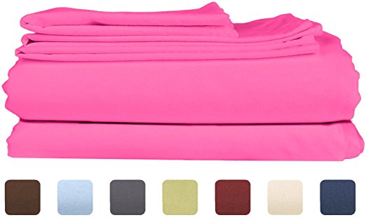 Full Size Sheet Set - 6 Piece Set - Hotel Luxury Bed Sheets - Extra Soft - Deep Pockets - Easy Fit - Breathable & Cooling Sheets - Wrinkle Free - Comfy - Pink Bed Sheets - Fulls Sheets - 6 PC