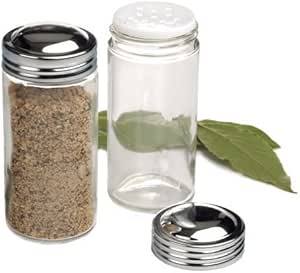 RSVP Clear Glass Spice Jar, Set of 6