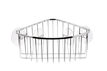 INTERDESIGN 69102 Chrome Suction Corner Basket