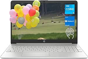 HP Essential Laptop, 15.6" HD Touchscreen, Intel Core i3-1215U, 32GB RAM, 2TB PCIe SSD, Webcam, Type-C, HDMI, SD Card Reader, Wi-Fi, Windows 11 Home, Silver