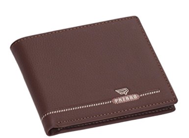 Pazaro Mens Wallet Natural Genuine Leather Slim Bifold Wallet