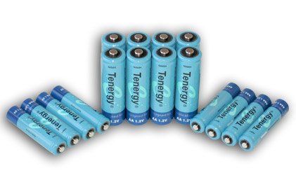 Tenergy High capacity NiMH Rechargeable battery package- 8 AA 2600 mAh and 8 AAA 1000 mAh