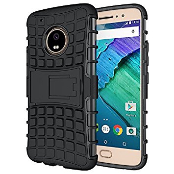 Case Collection® Stylish Heavy Duty Shock Proof Armour Dual Protection Cover with Built-in Kickstand Case For Motorola Moto G5