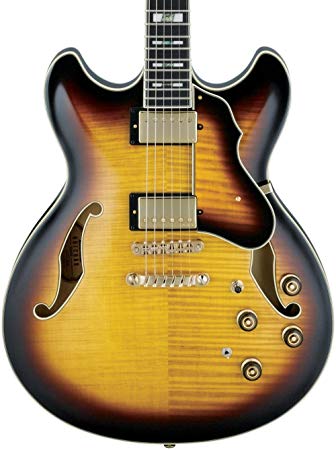 Ibanez AS153AYS Artstar Semi-Hollow Electric Guitar, Antique Yellow Sunburst Finish