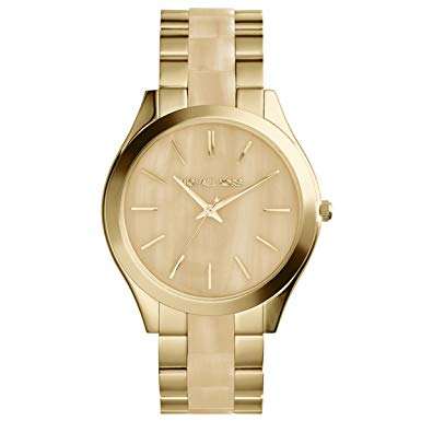 Michael Kors MK4285 Women's Runway Horn and Gold-Tone Stainless Steel Bracelet Watch