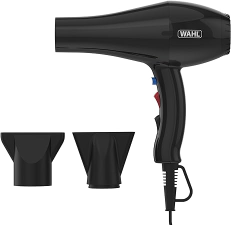 Wahl Ionic Style Hairdryer, Professional Quality Dryer, Hair Dryers for Women, Cool Shot Button, 3 Heat and 2 Speed Settings, Quick Dry Airflow, Fast Drying, Black