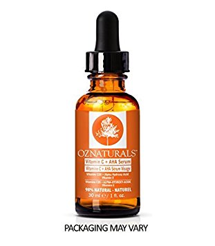 OZNaturals Vitamin C Serum   AHA For Skin - Anti Aging Anti Wrinkle Serum Combines Potent Vitamin C with Natural Alpha Hydroxy Acids Which Deliver The Youthful Glow You've Been Looking For!