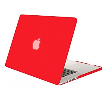 Mosiso Plastic Hard Case Cover for MacBook Pro 13 Inch with Retina Display (Models: A1502 and A1425), Red