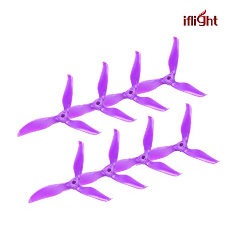 iFlight Nazgul T5061 5 Inch 3-Blade PC Material Propeller Triblade Prop CW CCW 4 Pairs/8pcs for FPV Racing Quadcopter (Purple)