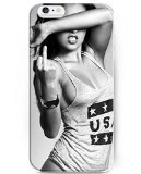 iPhone 6 Case 47inch UKASE Hard Back Cover Skin Cases with Cool Painting of Sexy Girl with Fuck Sign