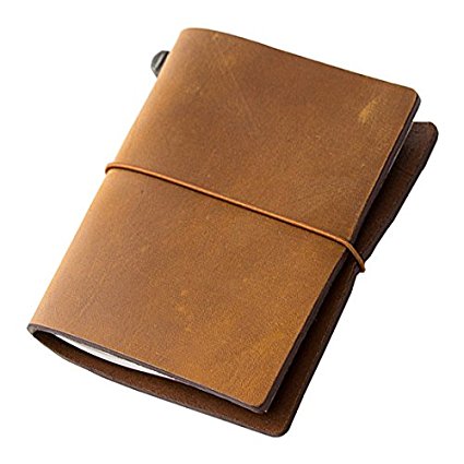 Midori Traveler's Notebook - Starter Kit, Camel (Passport Size)