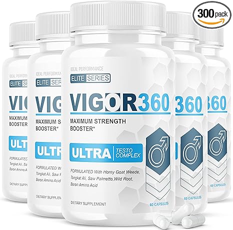 IDEAL PERFORMANCE (5 Pack) Vigor 360 Ultra Testo Complex Elite Series Vigor360 Capsulas Pastilla (300 Capsules)