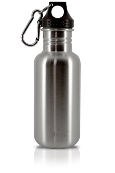 Glogg Wide-Neck 500ml Stainless Steel Water Bottle - Carabiner Top