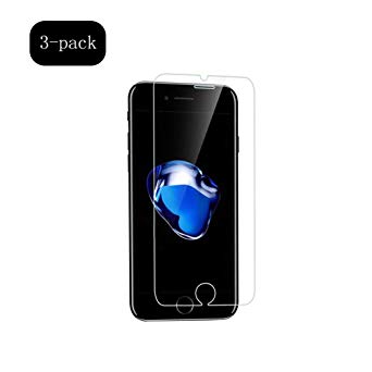 Screen Protector Compatible for iPhone 6 Plus/7 Plus/8 Plus,(3-Pack),0.33mm,9H Hardness,HD Clear,Dust-Free,Case Friendly