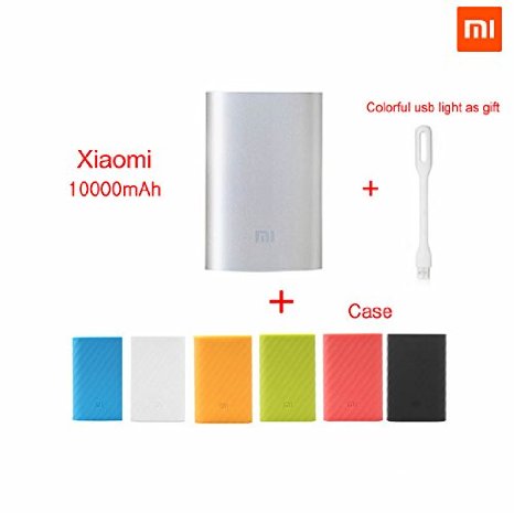 Xiaomi 10000mAh Power Bank External Battery Charger Pack Portable Charger (Silver Power Bank)
