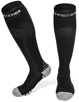 CompressionDR Compression Socks - Firm Knee High Graduated 20-30 mmHg - Foot, Ankle, Shin, and Calf Support For Women And Men - Best For Running, Sports, Travel, Recovery - Revitalize Your Legs Today!