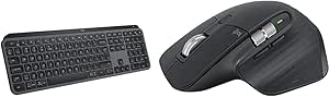 Logitech MX Keys S Clavier sans Fil Rechargeable USB C, AZERTY Français, Gris MX Master 3S - Souris Performante sans Fil avec Défilement Ultra-Rapide, Ergonomique, Gris foncé