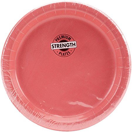 Creative Converting Touch of Color 24 Count 6.75" Lunch Plate, Coral