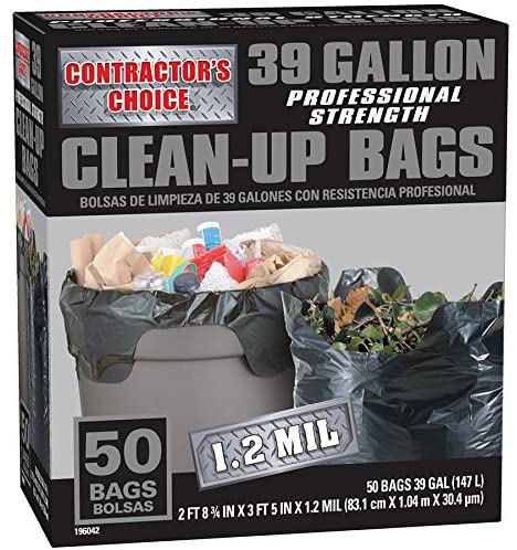 Contractor's Choice 50-Count 39-Gallon Outdoor Construction Trash Bags