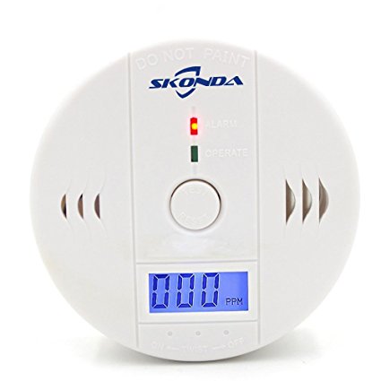 Carbon Monoxide Detector CO Alarm Detector with LCD Digital Display Battery Operated
