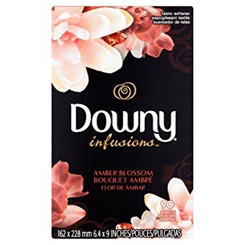 Downy Infusions Amber Blossom 90 Dryer Sheets (1 Box)