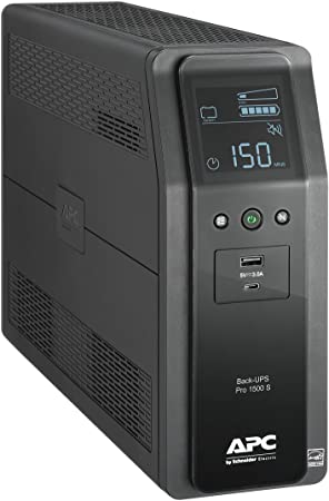 APC Sine Wave UPS, 1500VA UPS Battery Backup & Surge Protector, Back-UPS Pro Uninterruptible Power Supply (BR1500MS)