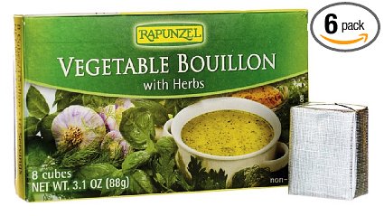 Rapunzel Vegetable Bouillon with Herbs, 8 Count Cubes (Pack of 6)