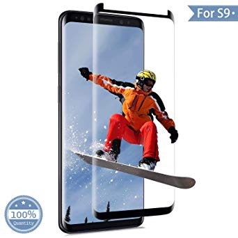 ONSON Galaxy S9 Screen Protector, Samsung Galaxy S9 Tempered Glass 3D Screen Protector, 9H Hardness,Bubble Free, Anti-Fingerprint HD Screen Protector Film（1 Pack）