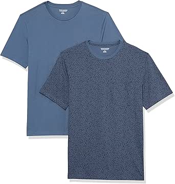 Amazon Essentials Men's Slim-Fit Short-Sleeve Crewneck Pocket T-Shirt, Pack of 2