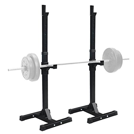 Smartxchoices Barbell Stand Adjustable Solid Steel Barbell Stand Pair of Barbell Racks Home Gym Portable Dumbbell Racks (one pair/two pcs)