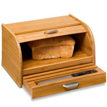 Honey-Can-Do KCH-01081 Bamboo Bread Box Bamboo