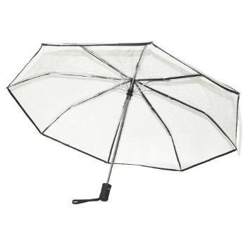 Qing Outdoor® Folding Clear Umbrella with Reinforced Steel Ribs