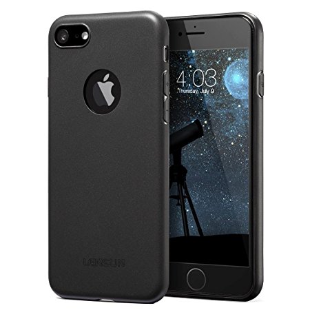 iPhone 7 Case, Lensun [0.5mm] Ultra Thin Scratch Resistant Slim Case Bumper Silicon TPU Cover for iPhone 7 4.7 inch, Black (7G-MSK-BK)