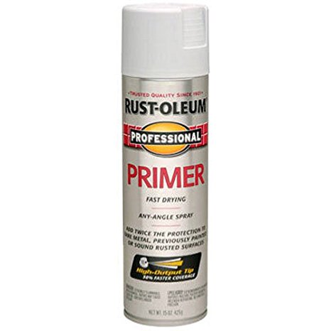 Rust-Oleum 7582838 Professional Primer Spray Paint, 15 oz, Gray Primer