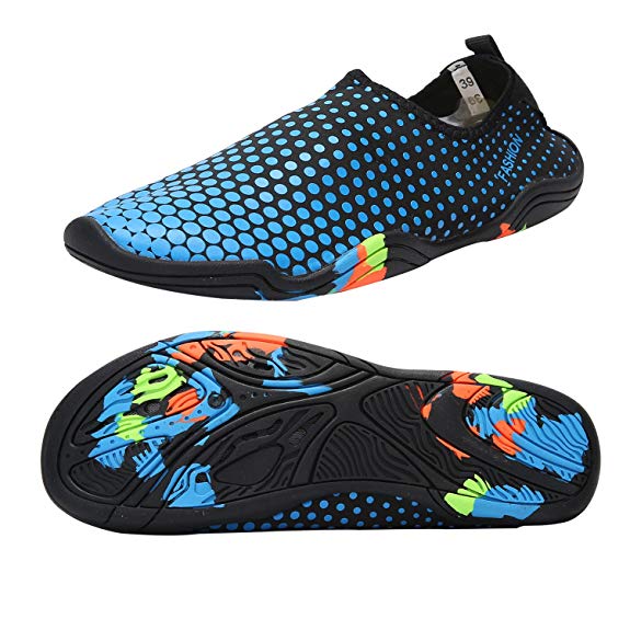 Taigele Mens Womens Water Shoes Barefoot Quick-Dry Aqua Socks Slip On for Beach Swim Yoga Sneakers
