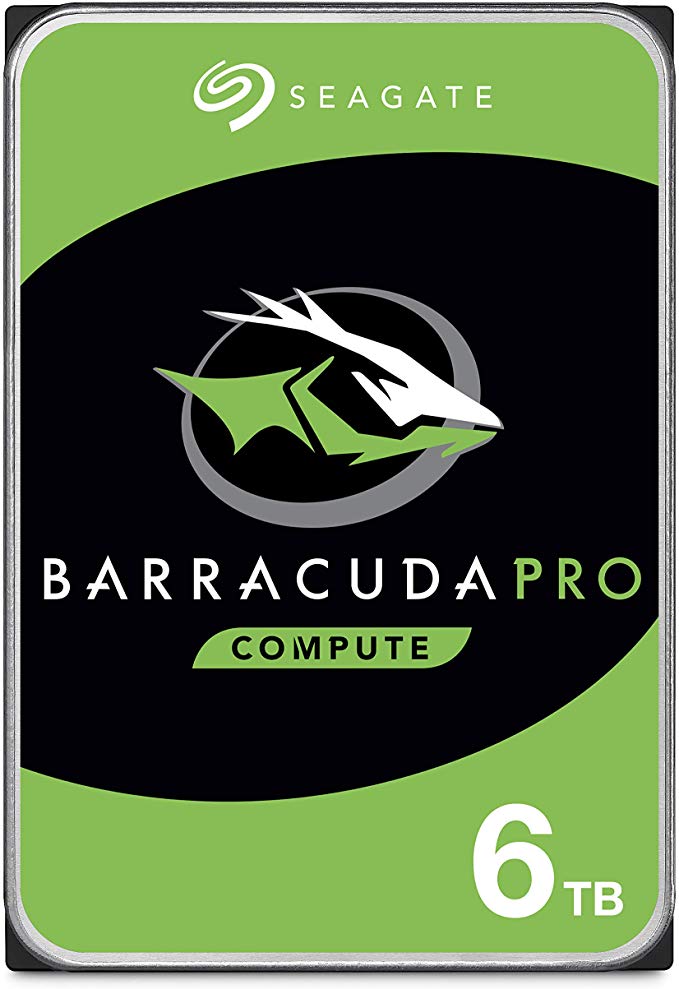 Seagate BarraCuda Pro 6TB Internal Hard Drive Performance HDD - 3.5 Inch SATA 6 Gb/s 7200 RPM 256MB Cache for Desktop PC Laptop, Data Recovery - Frustration Free Packaging (ST6000DM004)