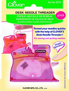 Clover Desk Needle Threader, Pink