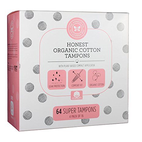 The Honest Company Organic Cotton Super Tampons (64 count)