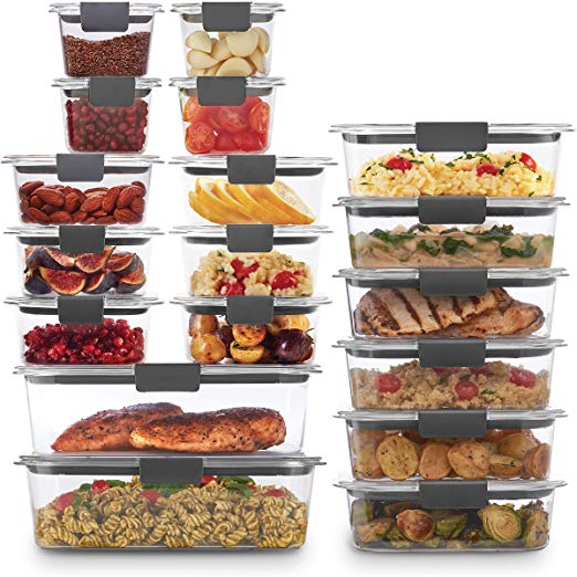 Rubbermaid 2108389 Brilliance Storage 44-Piece Plastic Lids | BPA Free, Leak Proof Food Container, Clear